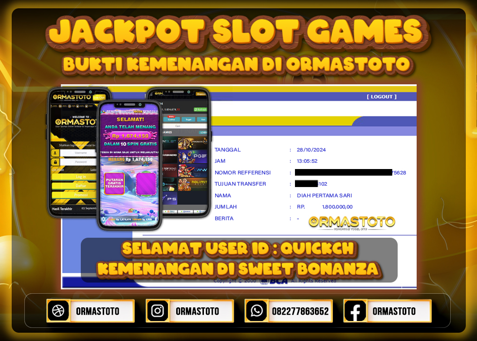 JACKPOT SWEET BONANZA DI ORMASTOTO LANGSUNG LUNAS WITHDRAW 1,8JUTA RUPIAH