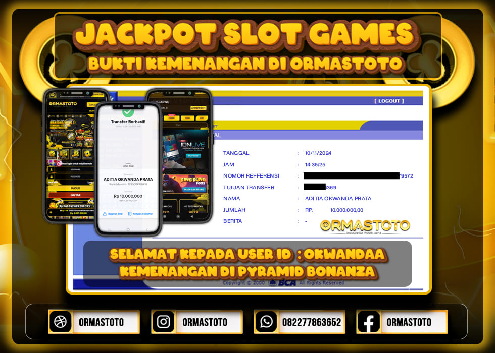 KEMENANGAN DI PYRAMID BONANZA MEMBER ORMASTOTO