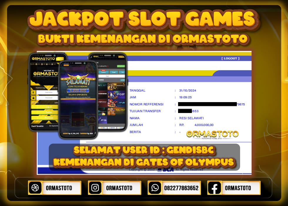 JACKPOT GATES OF OLYMPUS DI ORMASTOTO LANGSUNG LUNAS WITHDRAW 4JUTA RUPIAH